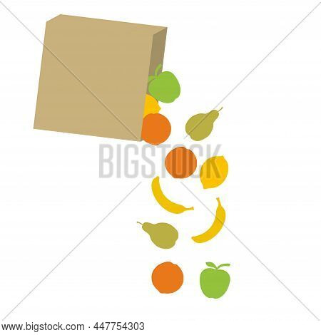 Various Fruits Spill Out Of The Box