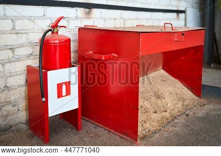Primary Means Of Fire Extinguishing In Case Of Fire Or Ignition, Fire Extinguishers And A Firebox Wi