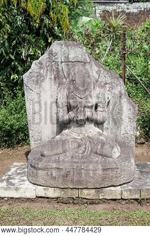 Candi Singosari Temple Memorial. Ancient Ruin In Malang, East Java, Indonesia.