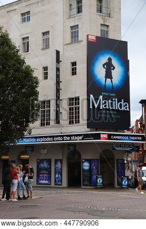 London, Uk - July 14, 2019: Cambridge Theatre Playing Matilda Musical In London, Uk. It Is One Of Lo