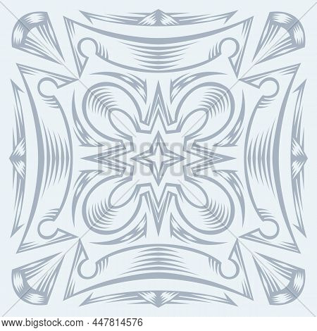 Ceramic Tile Pattern. Wall Or Floor Texture. Absrtract Decorative Porcelain Pottery.