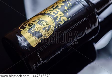 London, United Kingdom - January 23, 2022 Dead Man's Fingers In A Distinctive Black Bottle,  A Blend