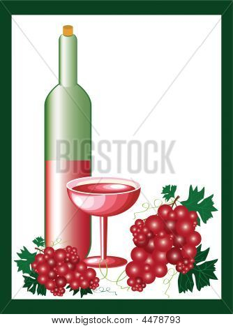 Red Wine And Grapes