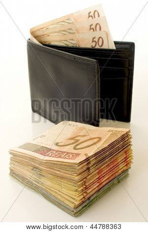 Foto di Reais in un portafoglio