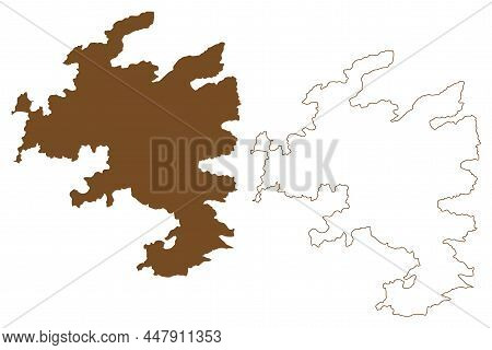 Symi Island (hellenic Republic, Greece, Greek Island, Aegean Sea) Map Vector Illustration, Scribble 