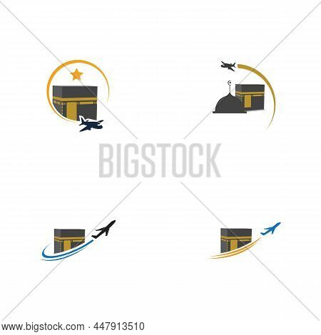 Mecca Travel Logo, Al Haj & Umrah Mubarak Tour Symbol