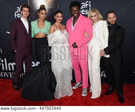 LOS ANGELES - NOV 10: Andrew Garfield, Alexandra Shipp, Vanessa Hudgens, Joshua Henry, Judith Light and Robin de Jesus arrives for 'tick, tick...BOOM!' World Premiere - AFI Fest on November 10, 2021