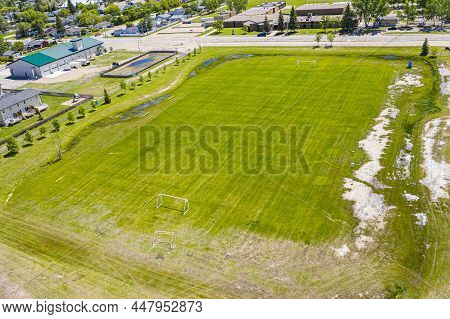 Aerial View Of Warman, Saskatchewan On The Canadian Prairies