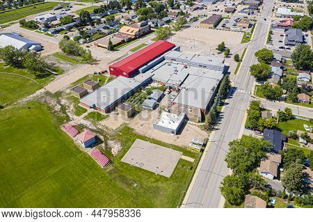 Aerial View Of Warman, Saskatchewan On The Canadian Prairies