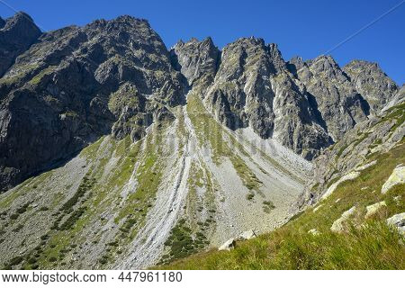 High Slovak Tatras. Landscape Of Satania Dolinka .