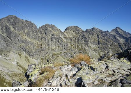 Mieguszowiecki Summits In The High Tatra Mountains. A Group Of Three Peaks On The Polish-slovak Bord