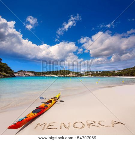 Menorca Cala Galdana Beach in Ciutadella at Balearic islands
