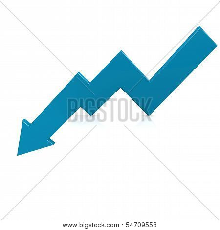 Crisis arrow blue