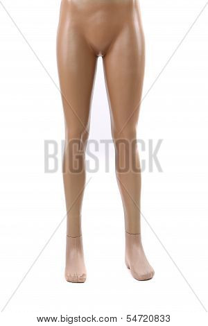 Nether mannequin isolated on a white background