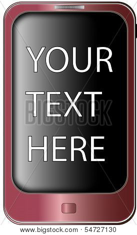 Smartphone with the inscription