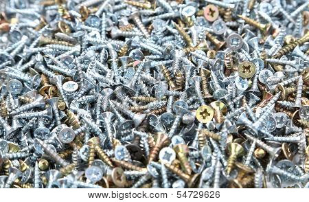 Zinked and anodized screws