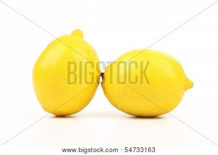 fTwo Fresh ripe lemons.