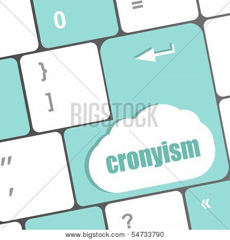 Cronyism On Laptop Keyboard Key Button