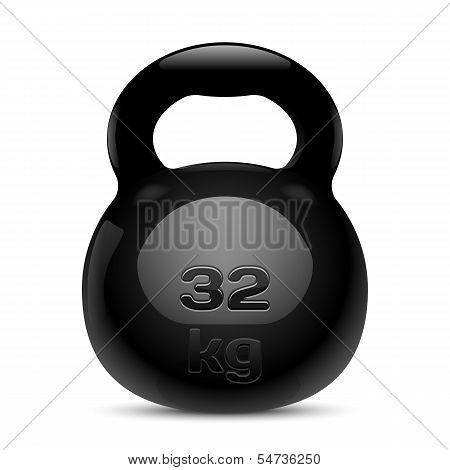 Kettlebell. Isolated. Vector