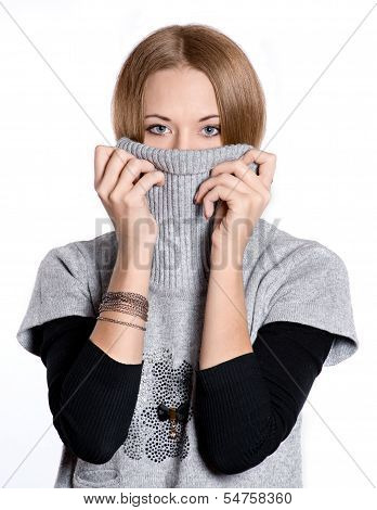 Young Woman Wearing A Pullover