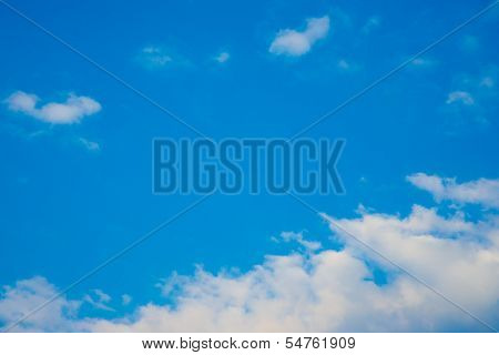 Cloud And Blue Sky On A Sunny Day