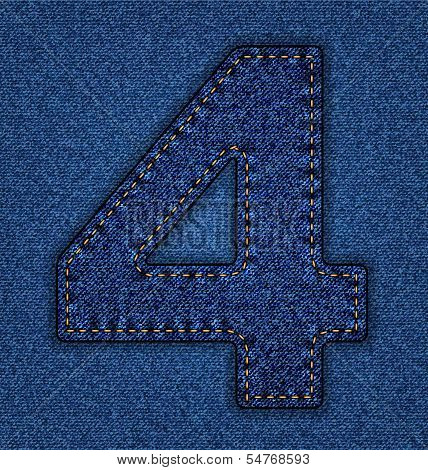 Jeans alphabet number 4