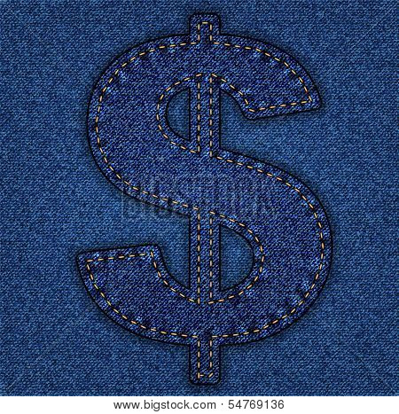 Jeans alphabet dollar