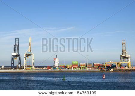 View To Harbor Of  Puerto Naos In Arrecife, Spain
