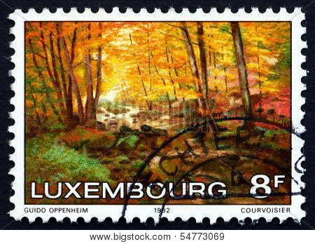 Postage Stamp Luxembourg 1982 The Larger Hallerbach, By Guido Op