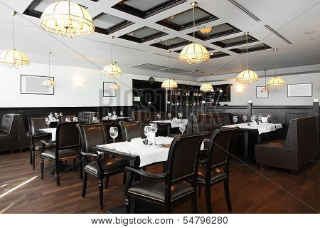 Beautiful Interior Of Modern Restaurant