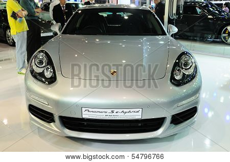 Bkk - Nov 28:porsche Panamera S E-hybrid, Hybrid Sport Car, On Display At Thailand International Mot