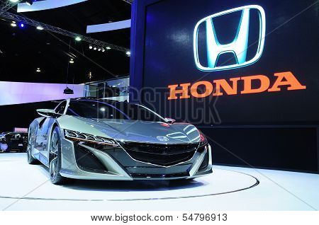 Bkk - Nov 28: Honda Nsx Concept, Hybrid Sport Concept Car, On Display At Thailand International Moto