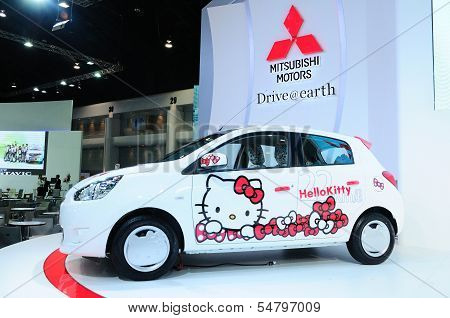 Bkk - Nov 28: Mitsubishi Mirage, Hello Kitty Edition, On Display At Thailand International Motor Exp