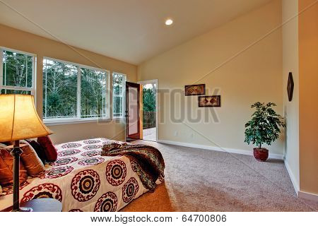 Master Bedroom With Walkout Deck