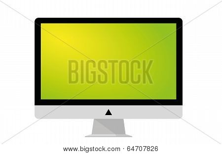 Simple desktop computer illustration