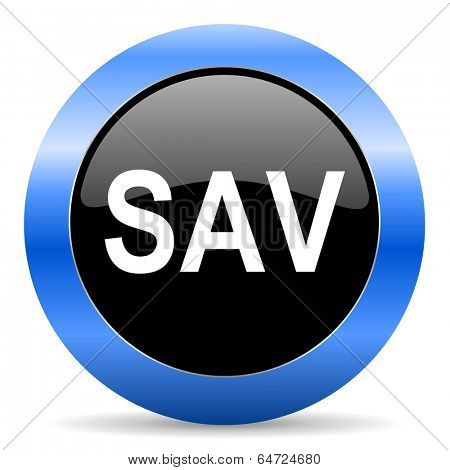 sav blue glossy icon