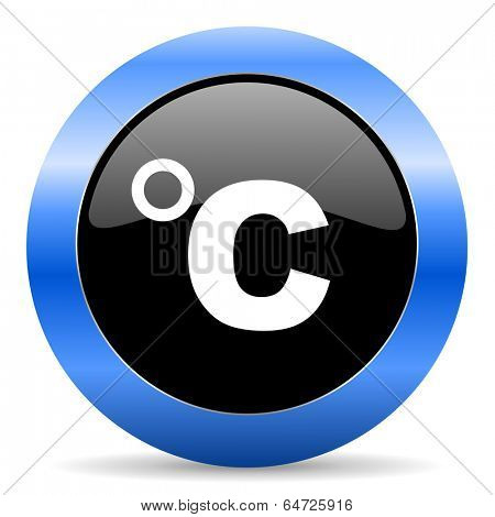 celsius blue glossy icon
