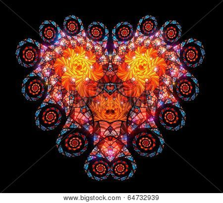 The symbol for the celebration of Halloween in the form of terrible demonic heart