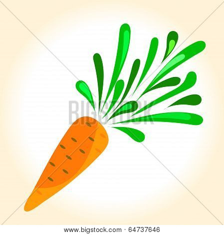 Illustration Of A Ripe Orange Carrot