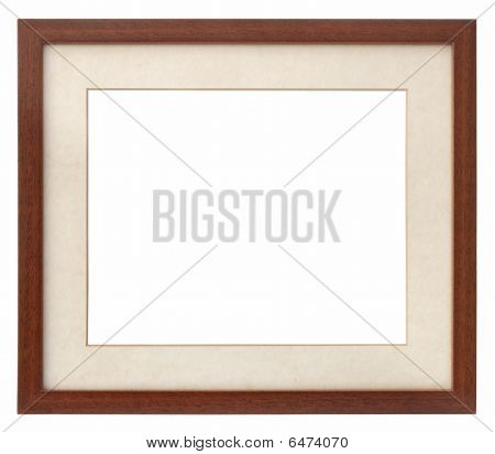 Houten photo frame met passepartout