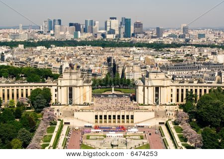 Paris. Uitzicht op het Palais De Chaillot