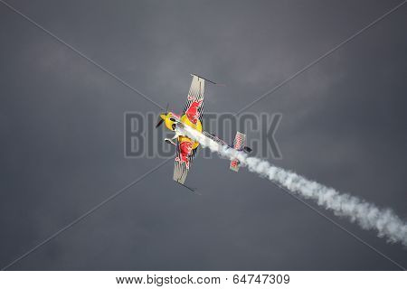 Riga, Latvia - August 20: Pilot Martin Šonka The Winner Of The 2011 Riga Fai Elite Aerobatic Formula
