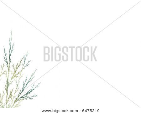 Fractal na forma de uma filial em um fundo branco