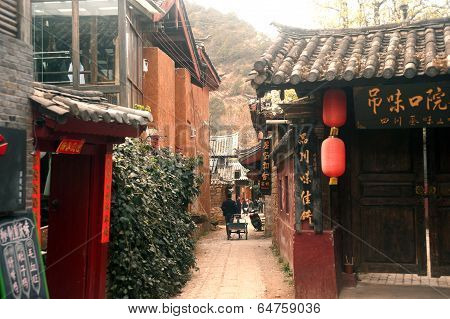 Shuhe Ancient Town In Lijiang,?Yunnan In China.