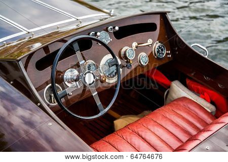 Wooden Motor Boat Dashboard