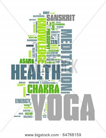 YOGA. Word collage