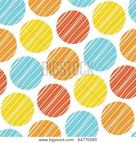 Abstract Seamless Scandinavian Colorful Lined Rounds Wall Background Pattern Design