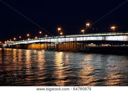 Liteiny Bridge Across The Neva River In St. Petersburg