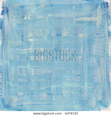 Abstract acquerello blu e bianco con trama tela