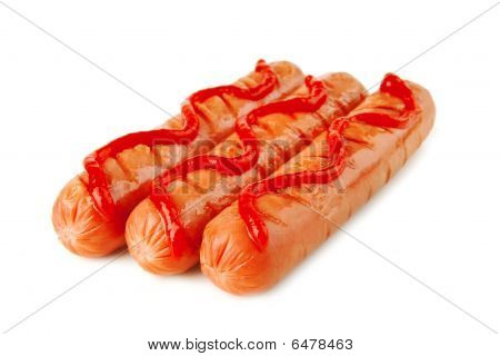 Linha de embutidos com Ketchup